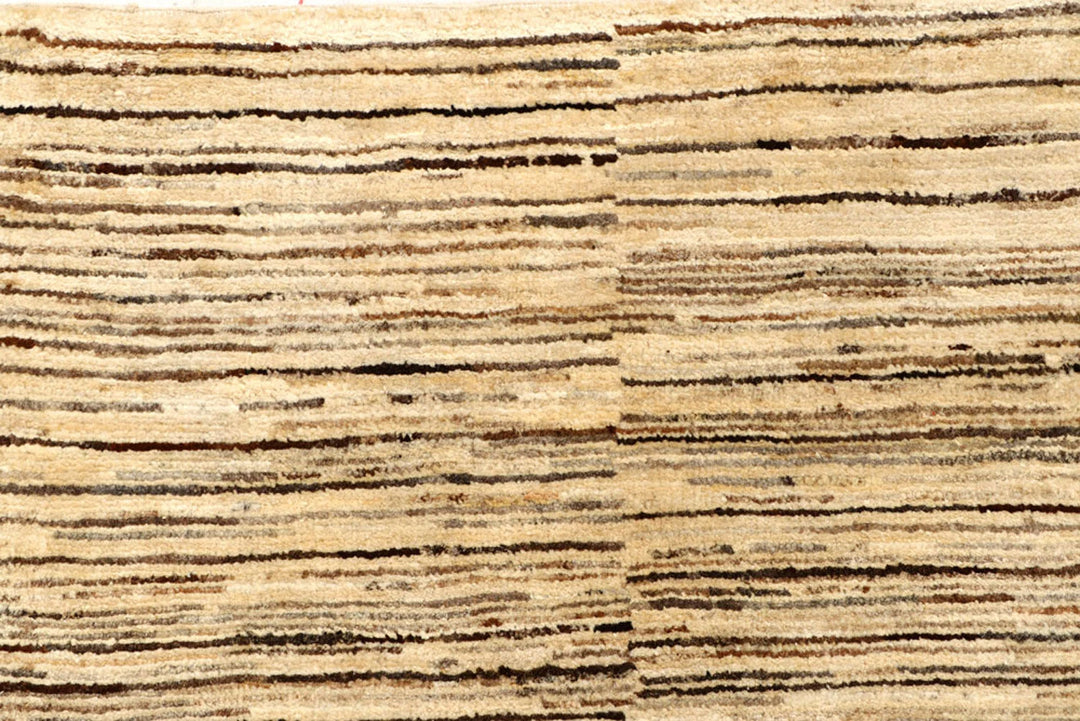 Brown Pakistani Gabbeh Rug 5' 11" x 9' Hand-Knotted | No. QA41640