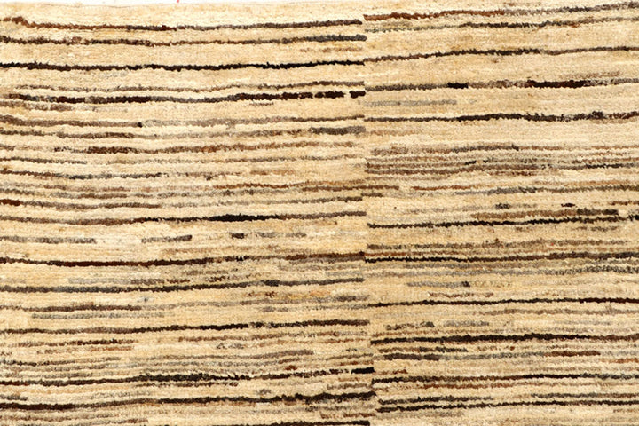Brown Pakistani Gabbeh Rug 5' 11" x 9' Hand-Knotted | No. QA41640
