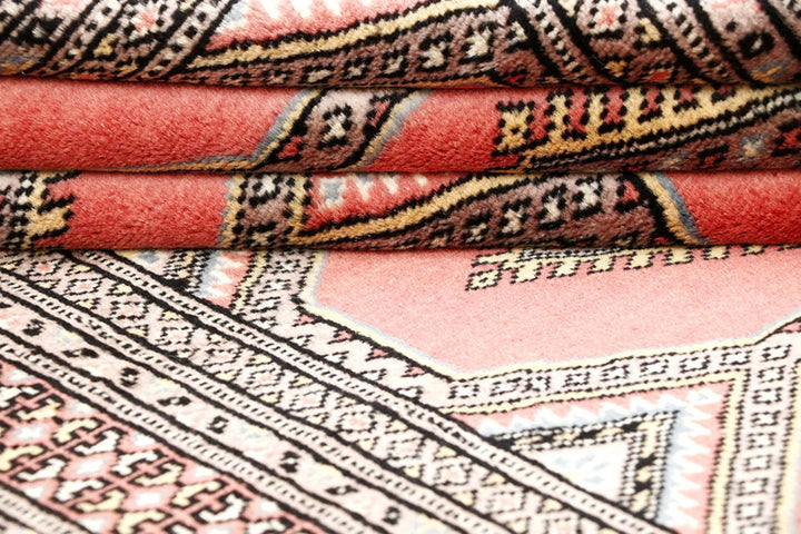 Red Jaldar Rug 4' 1" x 6' 6" Hand-Knotted | No. QA41841