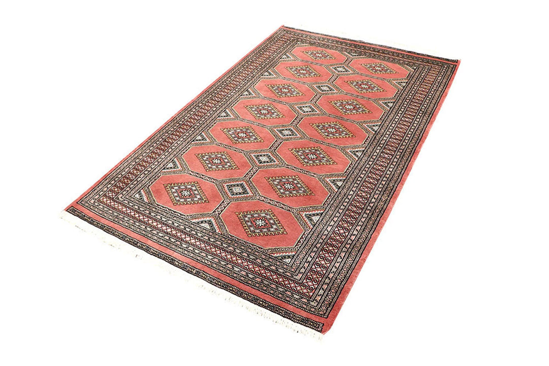 Red Jaldar Rug 4' 1" x 6' 6" Hand-Knotted | No. QA41841