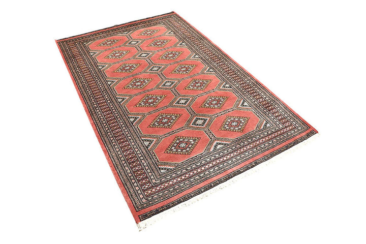 Red Jaldar Rug 4' 1" x 6' 6" Hand-Knotted | No. QA41841