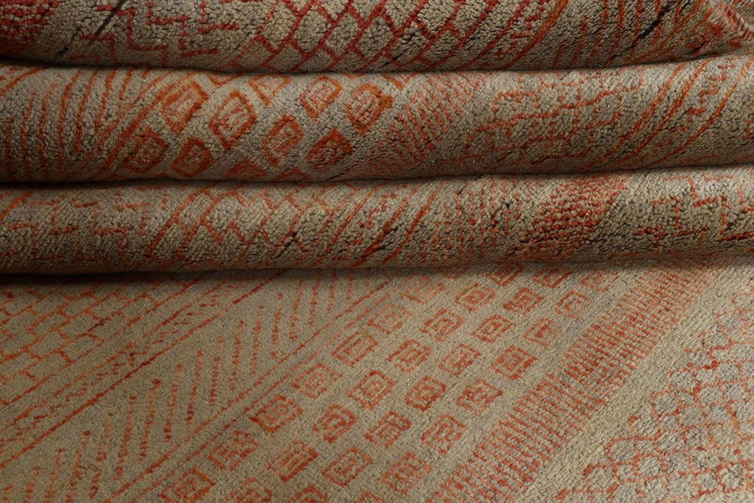 Brown Gabbeh Rug 8' x 9' 11" Hand-Knotted | No. QA41990