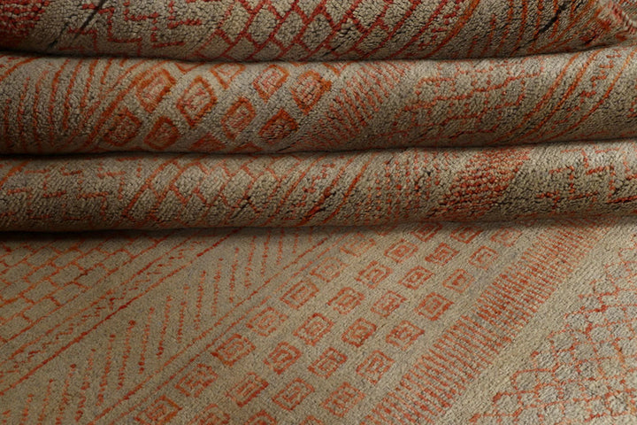 Brown Gabbeh Rug 8' x 9' 11" Hand-Knotted | No. QA41990