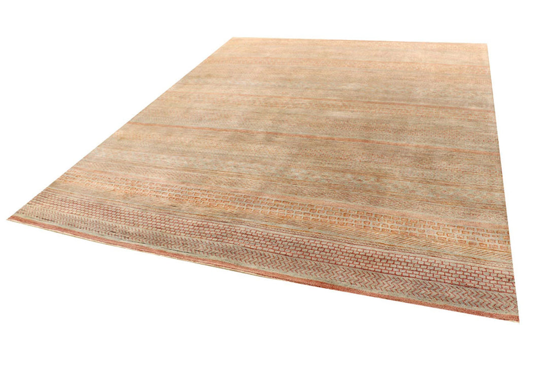 Brown Gabbeh Rug 8' x 9' 11" Hand-Knotted | No. QA41990