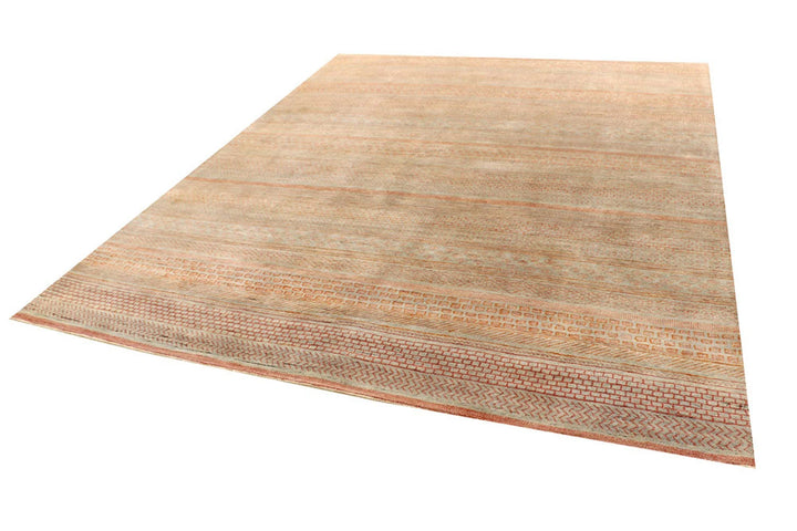 Brown Gabbeh Rug 8' x 9' 11" Hand-Knotted | No. QA41990
