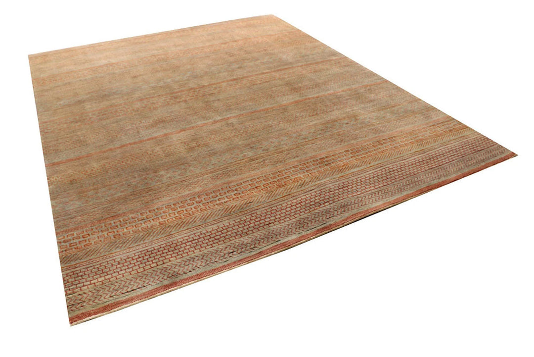 Brown Gabbeh Rug 8' x 9' 11" Hand-Knotted | No. QA41990