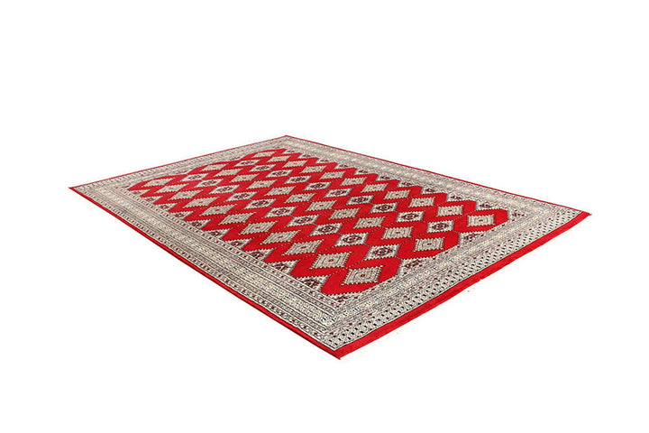 Red Jaldar Rug 6' x 8'8" Hand-Knotted | No. QA42626