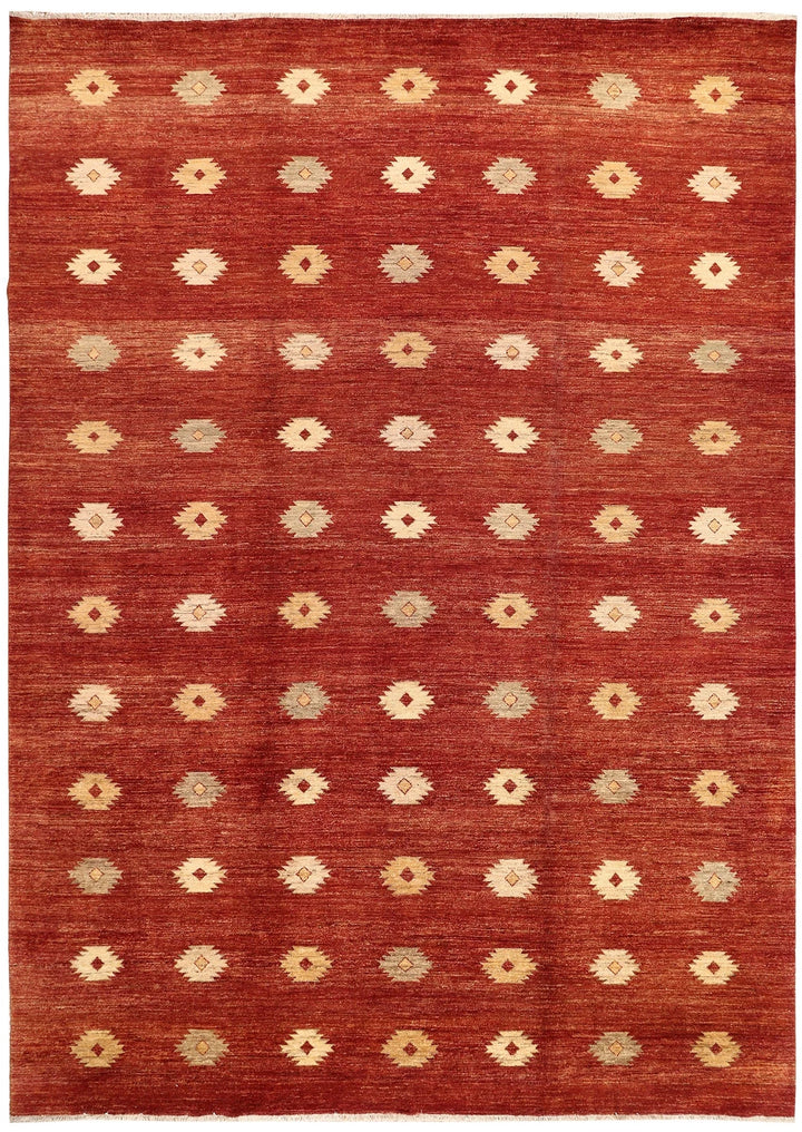 Brown Gabbeh Rug 8' 11" x 12' 5" Hand-Knotted | No. QA42665