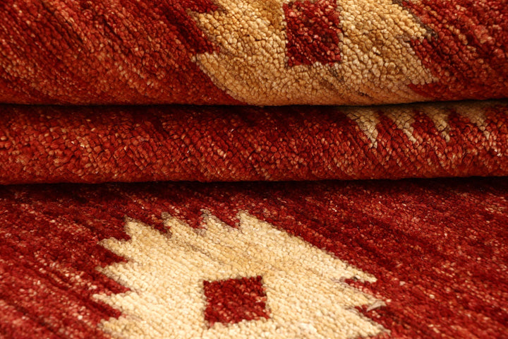 Brown Gabbeh Rug 8' 11" x 12' 5" Hand-Knotted | No. QA42665