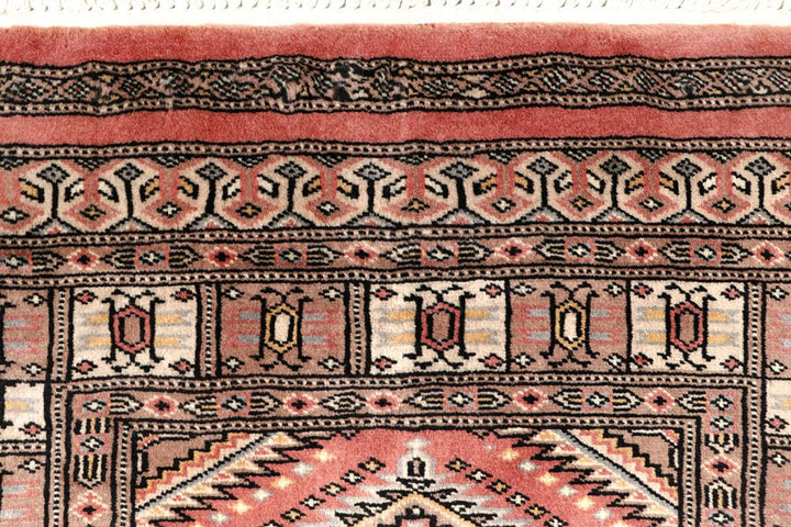 Salmon Pakistani Jaldar Runner 2' 6" x 7' 11" Hand-Knotted | No. QA42928