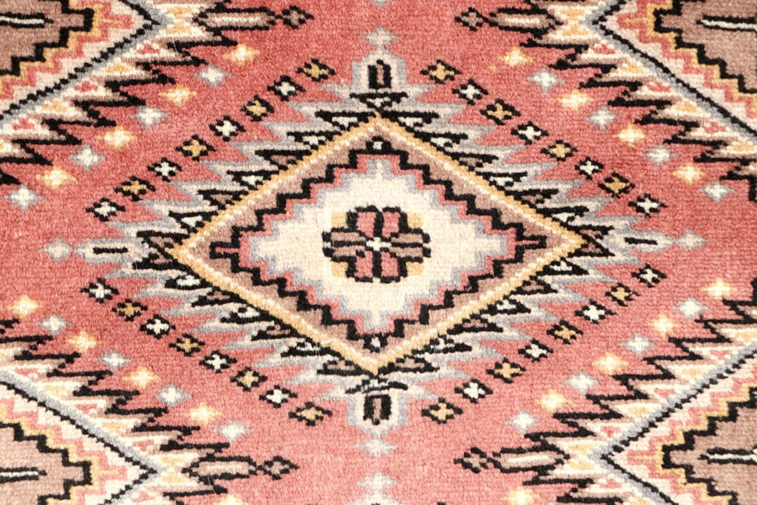 Salmon Pakistani Jaldar Runner 2' 6" x 7' 11" Hand-Knotted | No. QA42928