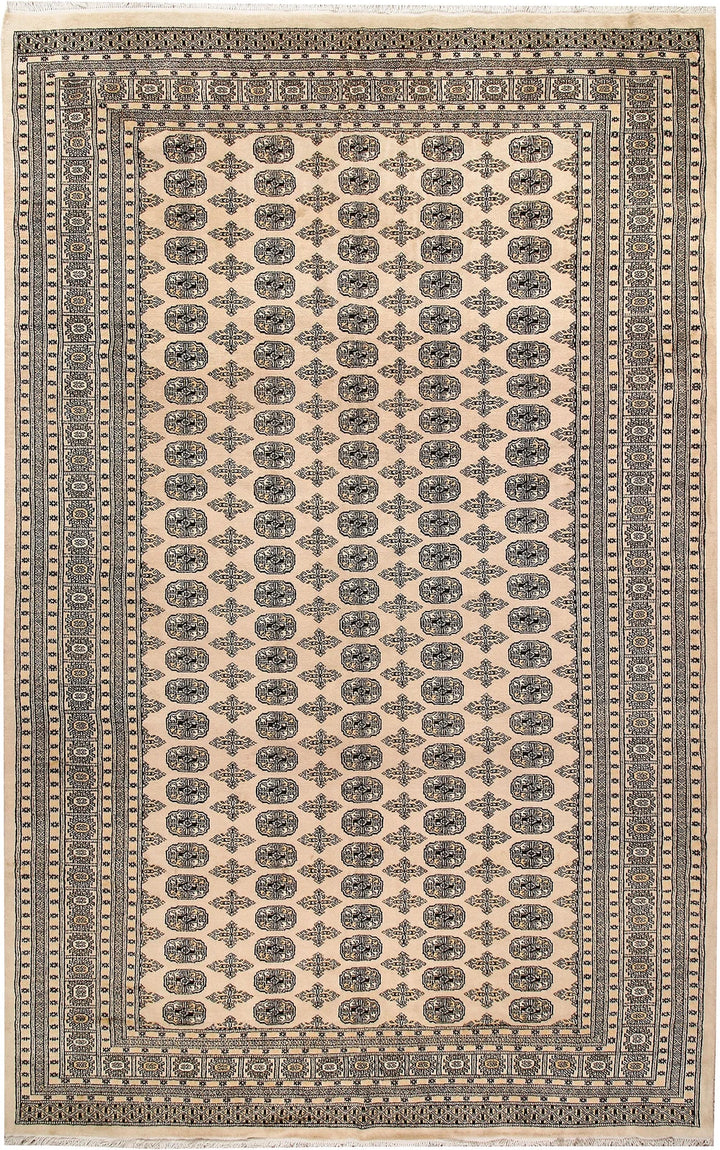 Brown Pakistani Bokhara Rug 8' x 11' 5" Hand-Knotted | No. QA43139