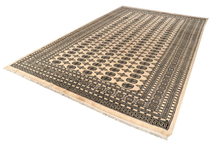 Brown Pakistani Bokhara Rug 8' x 11' 5" Hand-Knotted | No. QA43139