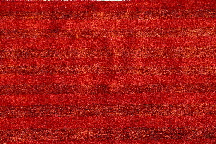 Crimson Pakistani Gabbeh Rug 4' 7" x 6' 8" Hand-Knotted | No. QA43343