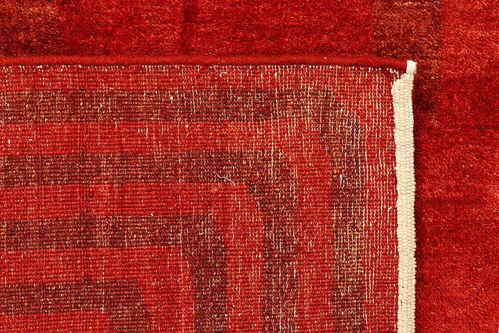 Crimson Pakistani Gabbeh Rug 4' 7" x 6' 8" Hand-Knotted | No. QA43343