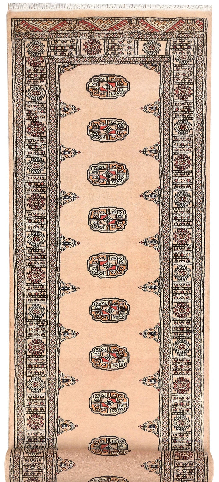 Brown Pakistani Bokhara Rug 2' 7" x 9' 5" Hand-Knotted | No. QA43365