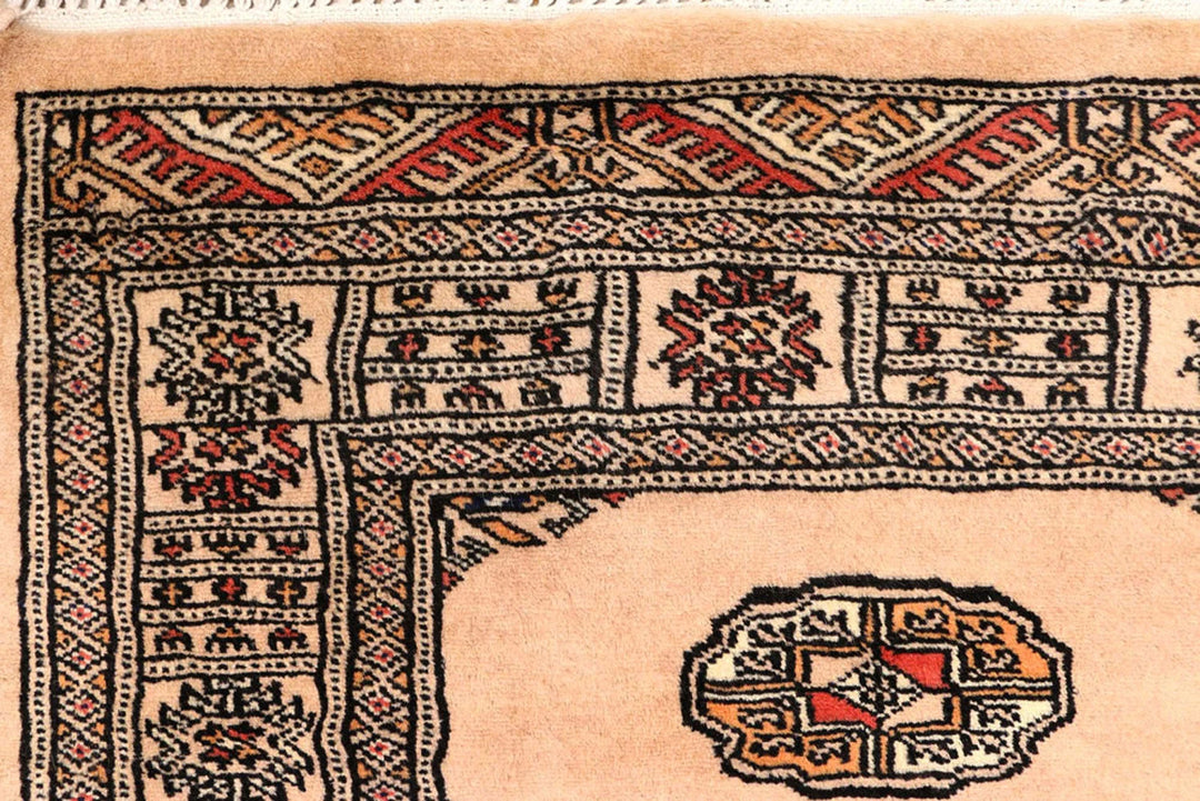 Brown Pakistani Bokhara Rug 2' 7" x 9' 5" Hand-Knotted | No. QA43365