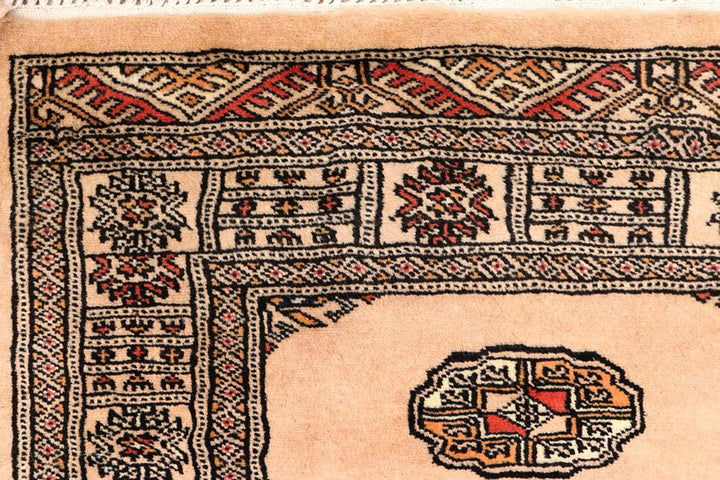 Brown Pakistani Bokhara Rug 2' 7" x 9' 5" Hand-Knotted | No. QA43365