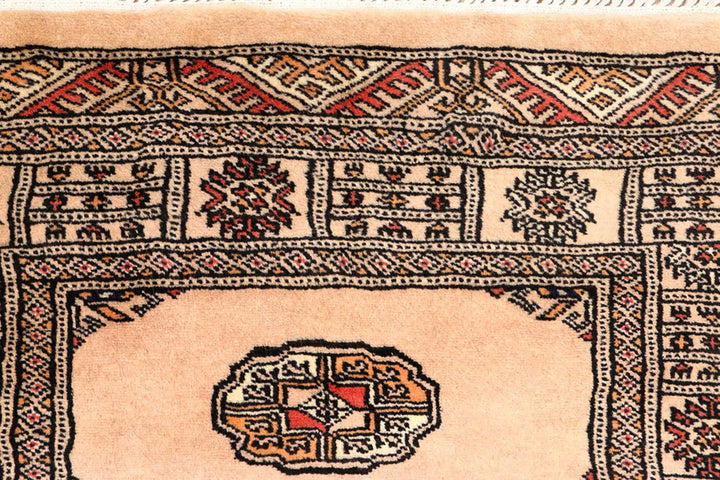 Brown Pakistani Bokhara Rug 2' 7" x 9' 5" Hand-Knotted | No. QA43365