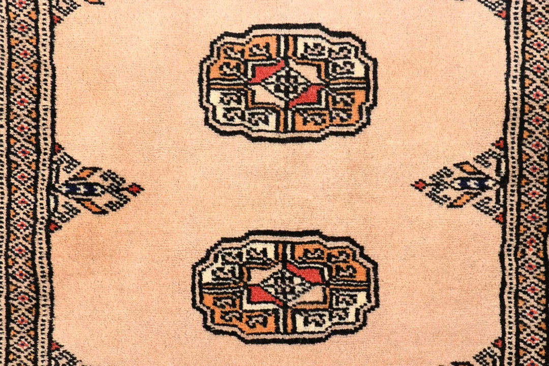 Brown Pakistani Bokhara Rug 2' 7" x 9' 5" Hand-Knotted | No. QA43365