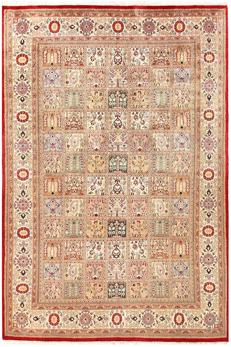 Pakistani Bakhtiar Rug 5' 6" x 8' 1" Hand-Knotted | No. QA43597