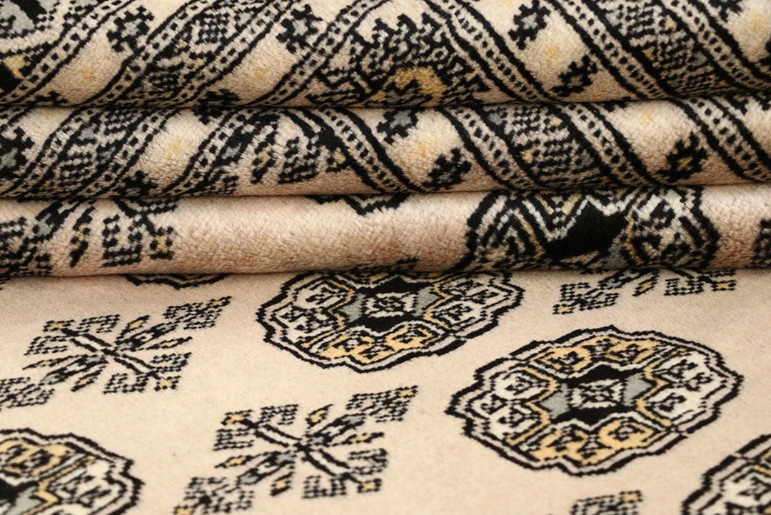 Brown Pakistani Bokhara Rug 6' x 8'8" Hand-Knotted | No. QA43780