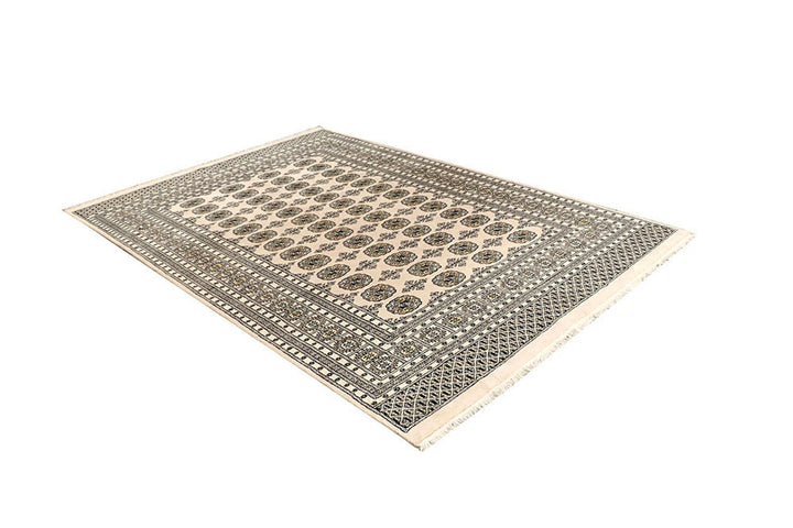 Brown Pakistani Bokhara Rug 6' x 8'8" Hand-Knotted | No. QA43780