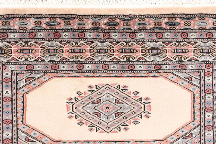 Tan Pakistani Jaldar Rug 3' 1" x 6' 4" Hand-Knotted | No. QA44487