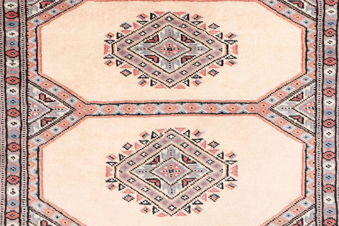Tan Pakistani Jaldar Rug 3' 1" x 6' 4" Hand-Knotted | No. QA44487