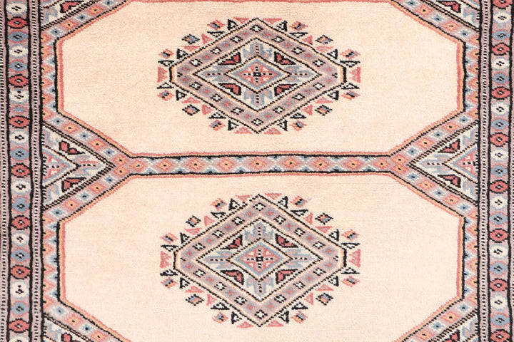 Tan Pakistani Jaldar Rug 3' 1" x 6' 4" Hand-Knotted | No. QA44487