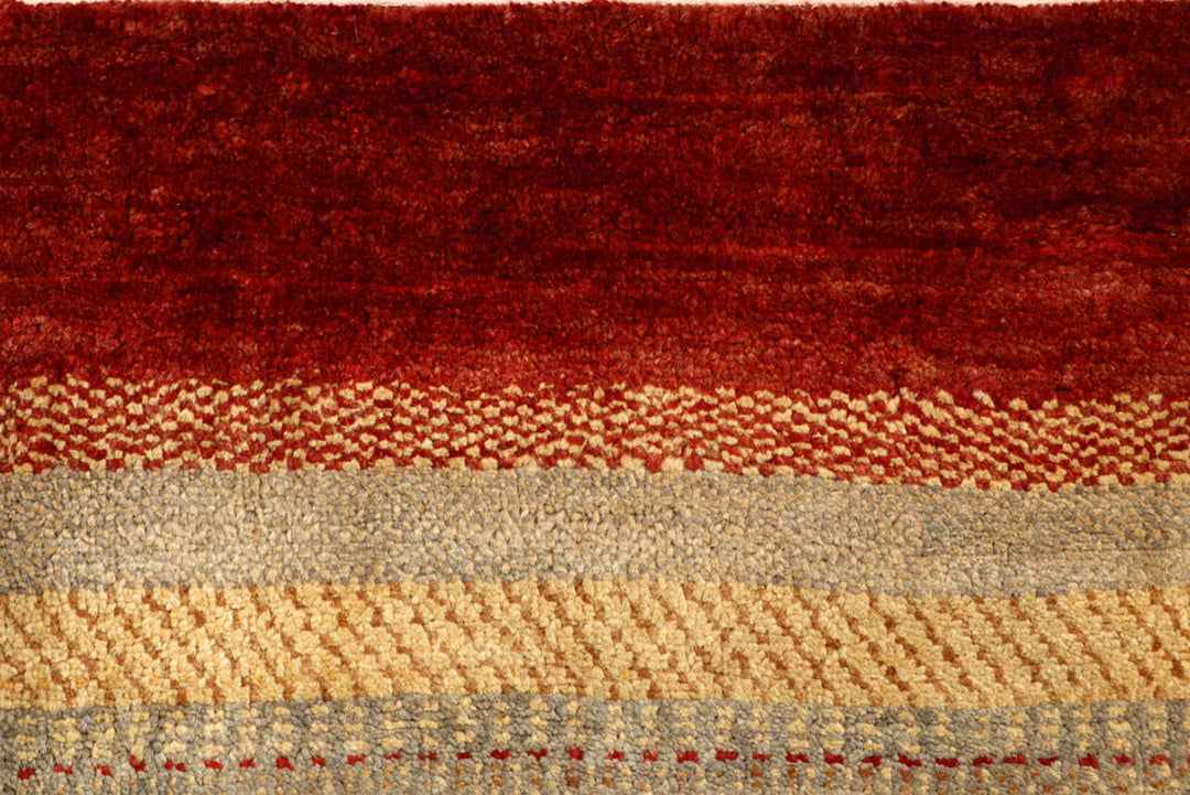 Pakistani Gabbeh Runner Rug 2' 7" x 8' 4" Hand-Knotted | No. QA44522