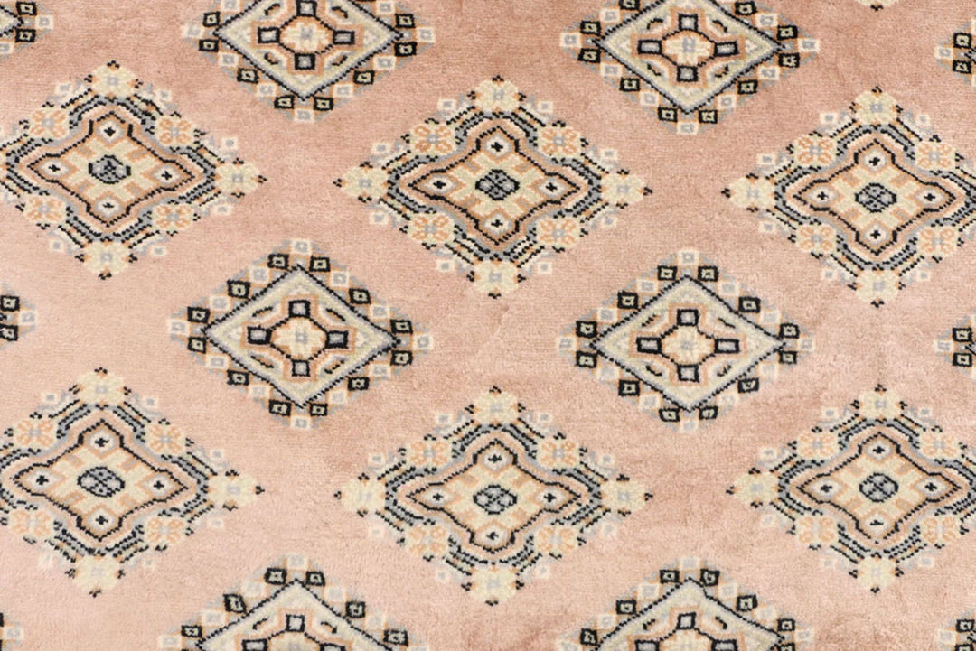 Brown Pakistani Jaldar Rug 4' x 6'1" Hand-Knotted | No. QA44591
