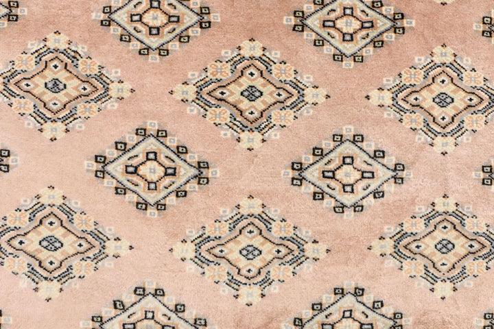 Brown Pakistani Jaldar Rug 4' x 6'1" Hand-Knotted | No. QA44591