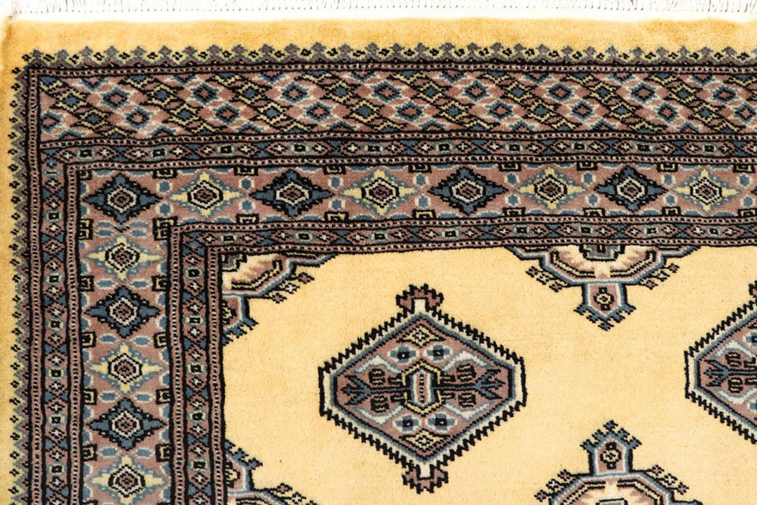 Yellow Pakistani Jaldar Rug 5' 1" x 8' 1" Hand-Knotted | No. QA44844