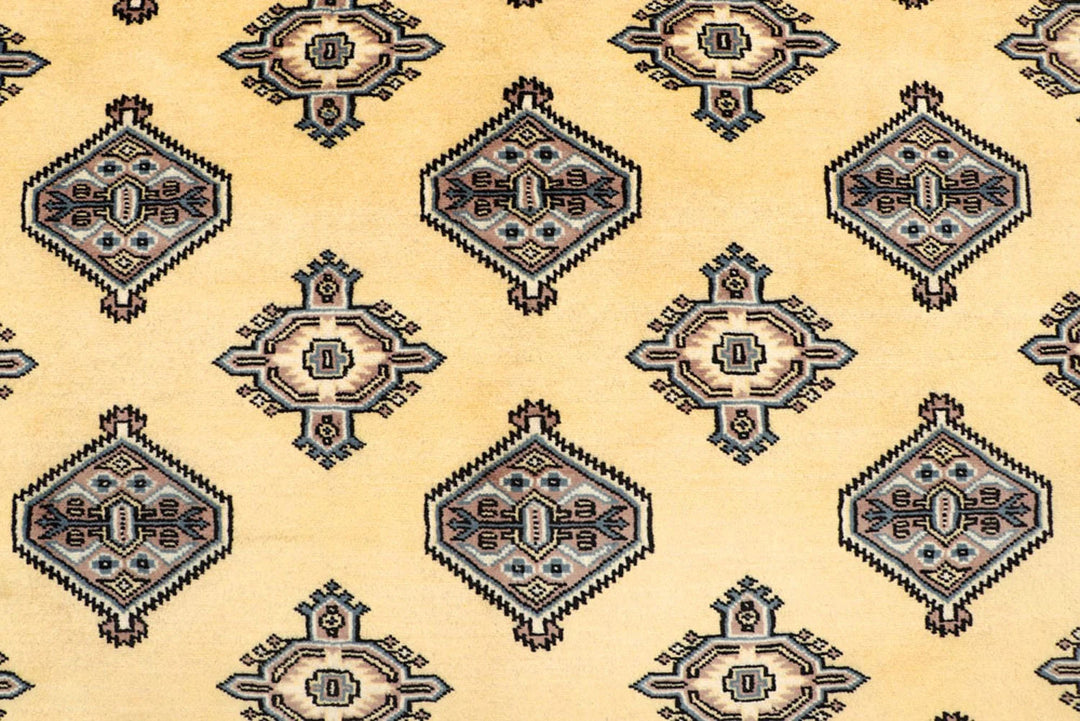 Yellow Pakistani Jaldar Rug 5' 1" x 8' 1" Hand-Knotted | No. QA44844