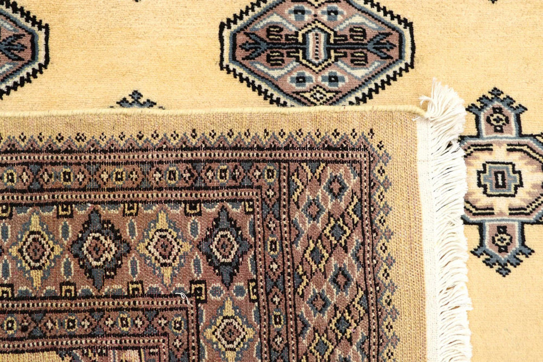 Yellow Pakistani Jaldar Rug 5' 1" x 8' 1" Hand-Knotted | No. QA44844