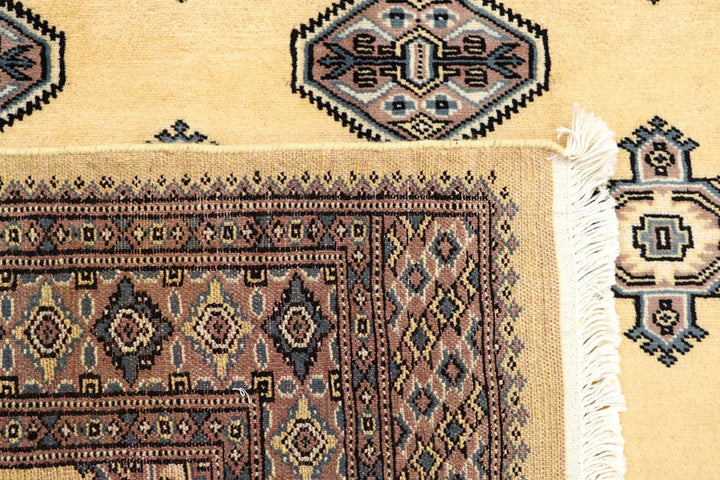 Yellow Pakistani Jaldar Rug 5' 1" x 8' 1" Hand-Knotted | No. QA44844