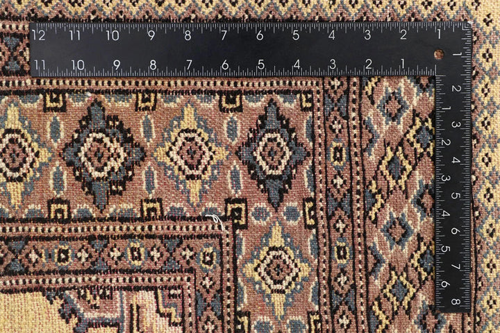 Yellow Pakistani Jaldar Rug 5' 1" x 8' 1" Hand-Knotted | No. QA44844