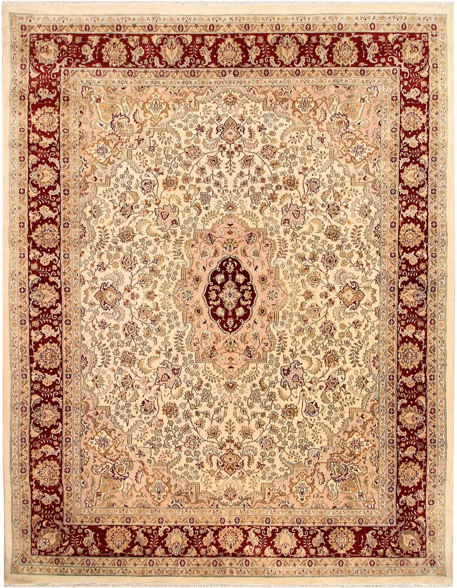 Brown Afghan Isfahan Rug 8' x 10'2" Hand-Knotted | No. QA44869