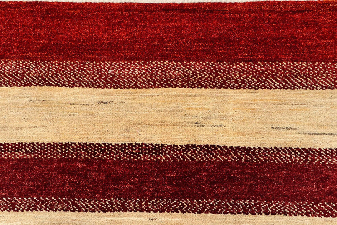 Brown Pakistani Gabbeh Rug 6' 5" x 7' 10" Hand-Knotted | No. QA45551