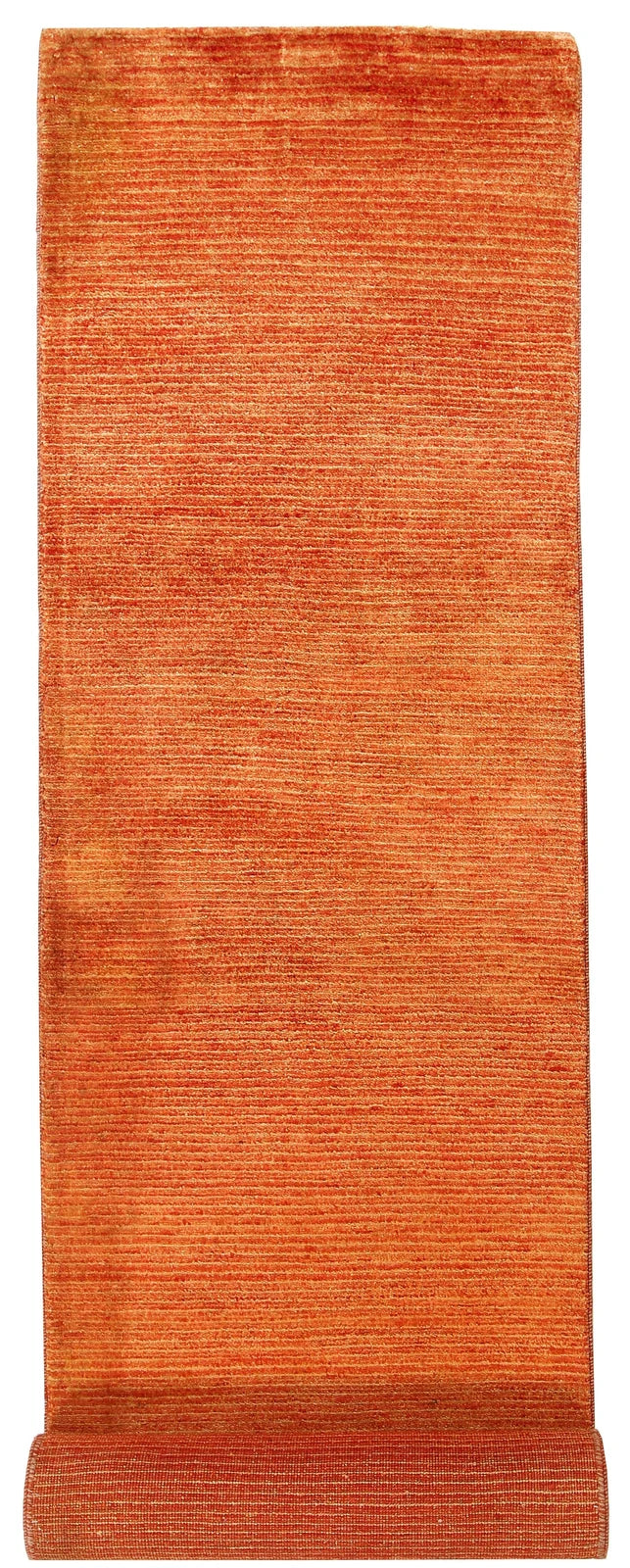 Dark Orange Pakistani Gabbeh Rug 2' 3" x 10' 5" Hand-Knotted | No. QA45590
