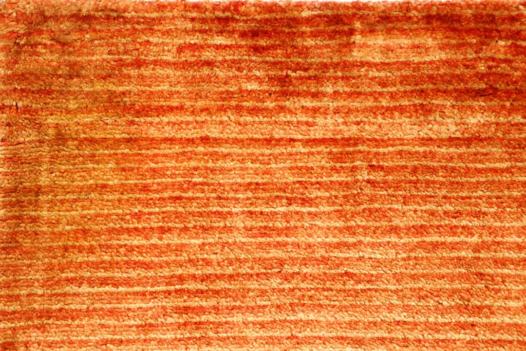 Dark Orange Pakistani Gabbeh Rug 2' 3" x 10' 5" Hand-Knotted | No. QA45590