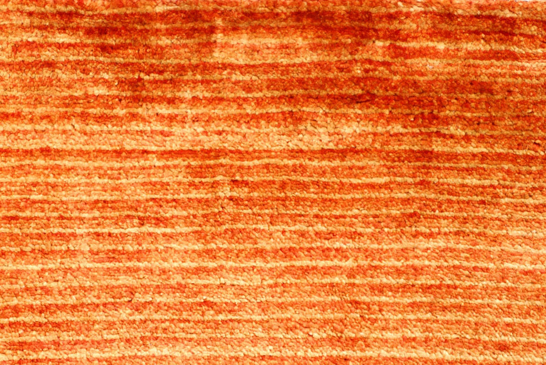 Dark Orange Pakistani Gabbeh Rug 2' 3" x 10' 5" Hand-Knotted | No. QA45590