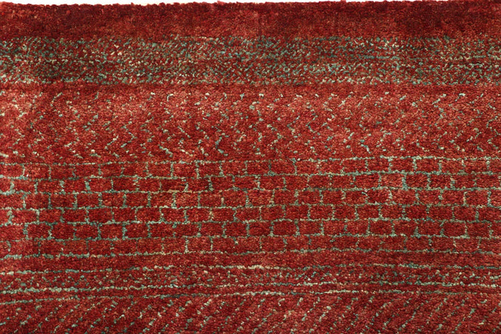 Brown Pakistani Gabbeh Rug 3' x 5'1" Hand-Knotted | No. QA45657
