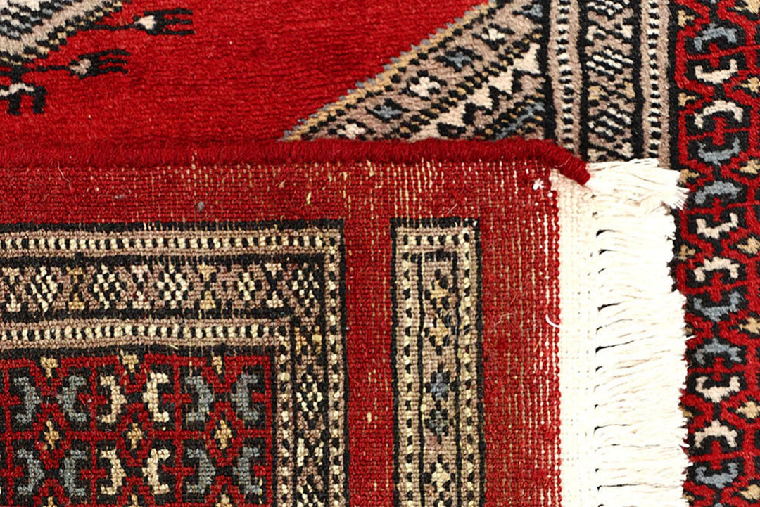 Red Pakistani Jaldar Rug 2' 4" x 9' 8" Hand-Knotted | No. QA45688