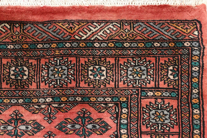 Red Pakistani Butterfly Rug 2' 9" x 8' Hand-Knotted | No. QA45938