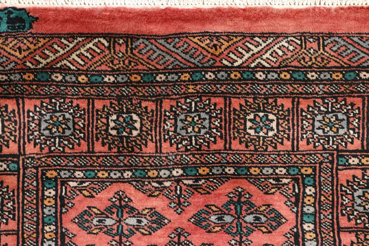 Red Pakistani Butterfly Rug 2' 9" x 8' Hand-Knotted | No. QA45938