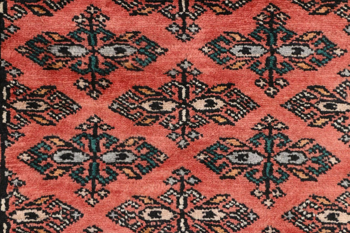Red Pakistani Butterfly Rug 2' 9" x 8' Hand-Knotted | No. QA45938