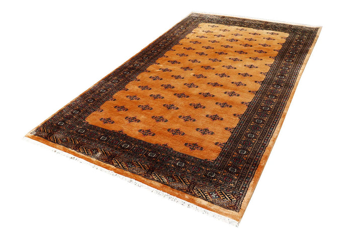 Sandy Brown Pakistani Butterfly Rug 5'2" x 9' Hand-Knotted | No. QA46067