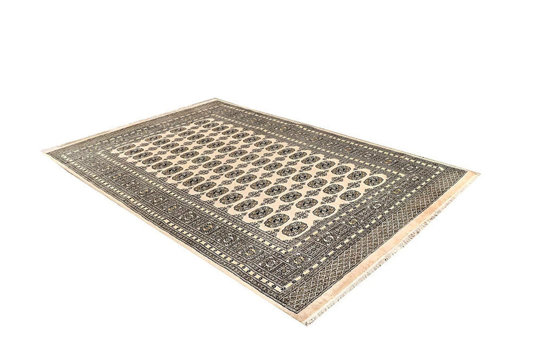 Brown Pakistani Bokhara Rug 6' x 8'11" Hand-Knotted | No. QA46136